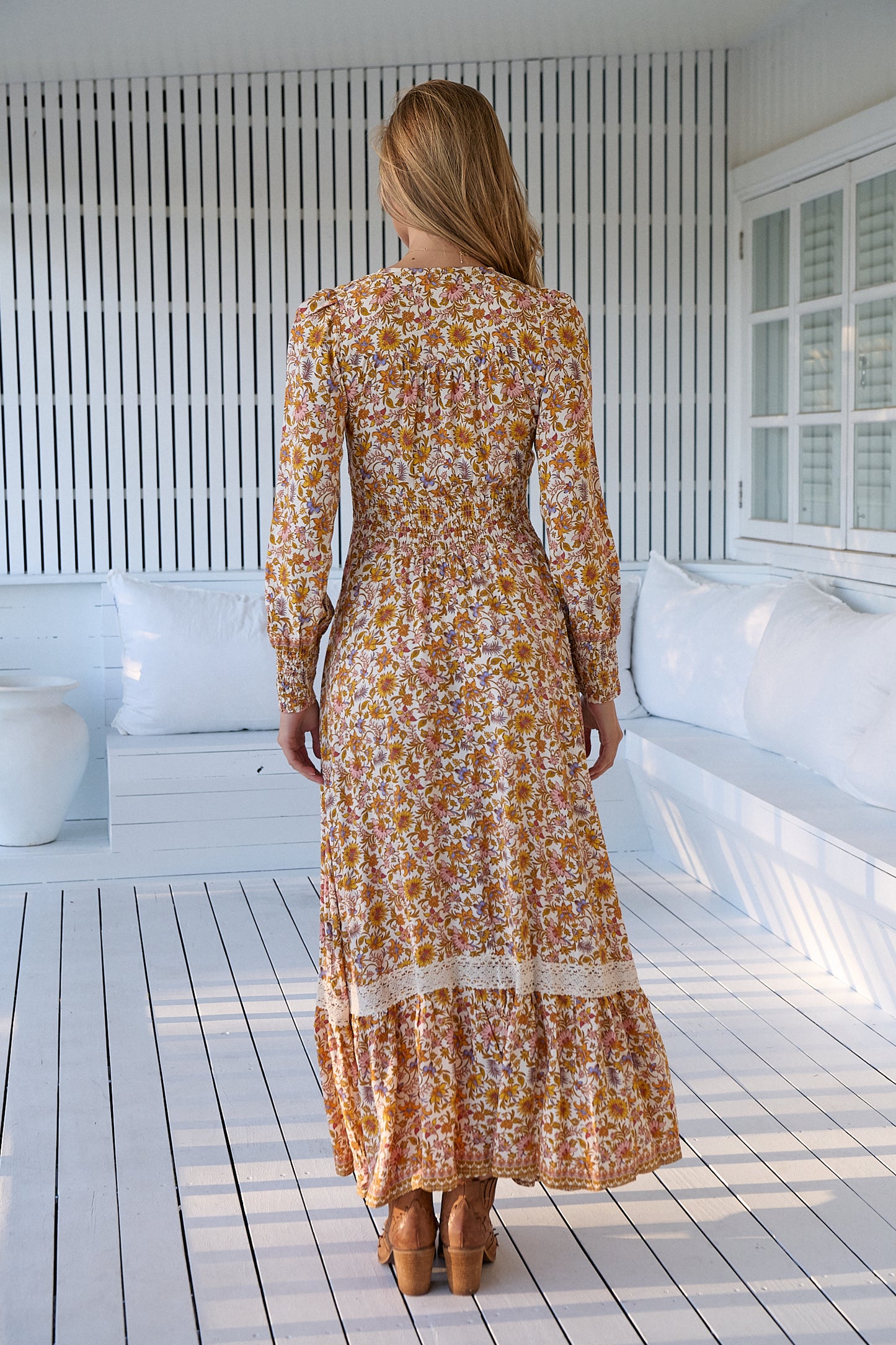 Solara Print Sabrina Maxi Dress