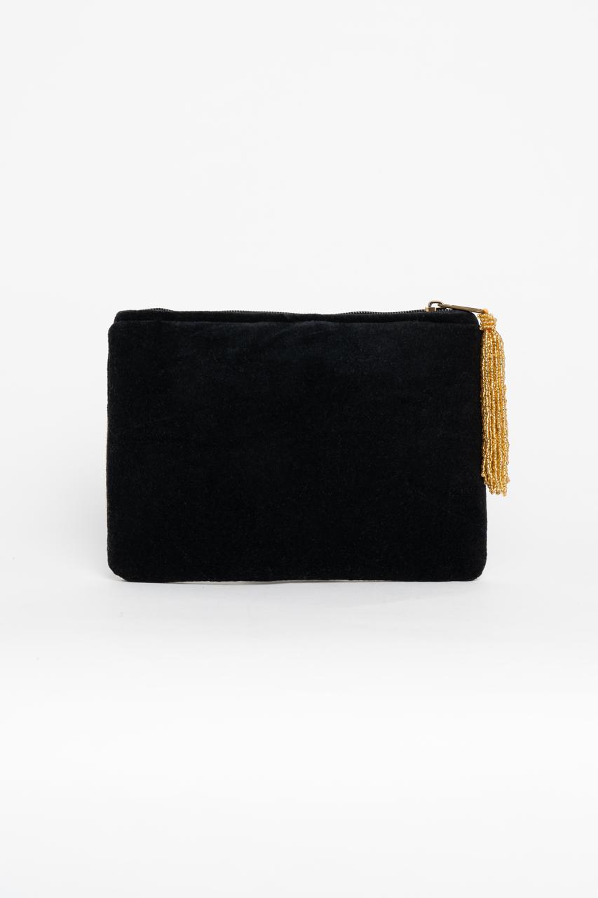 Clutch Stelar Velvet Negro Ojo