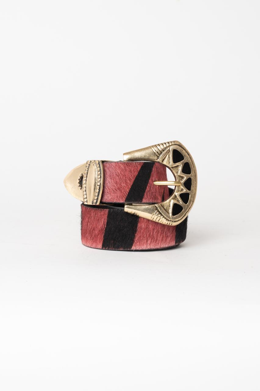 Zebra Belt Granate