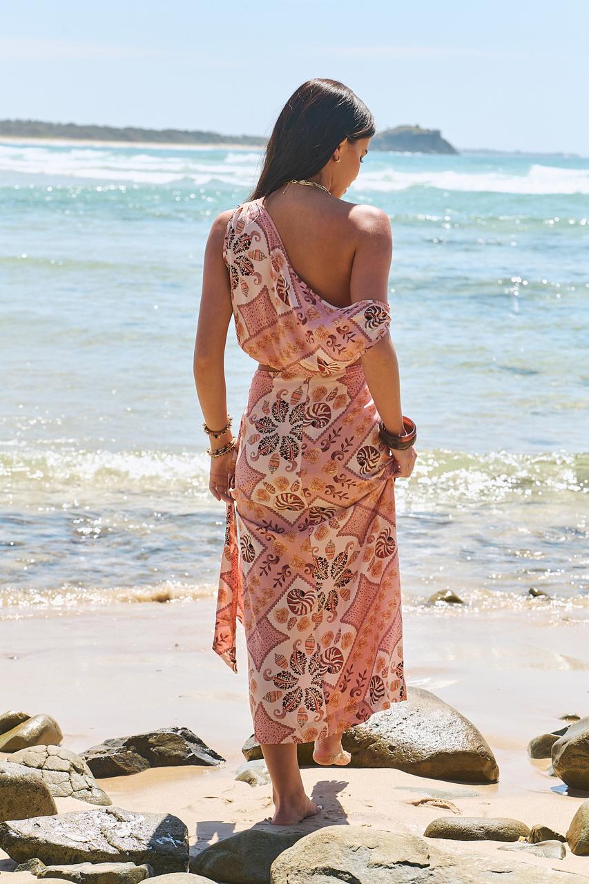 Tahitian Print Crop and Skirt Set