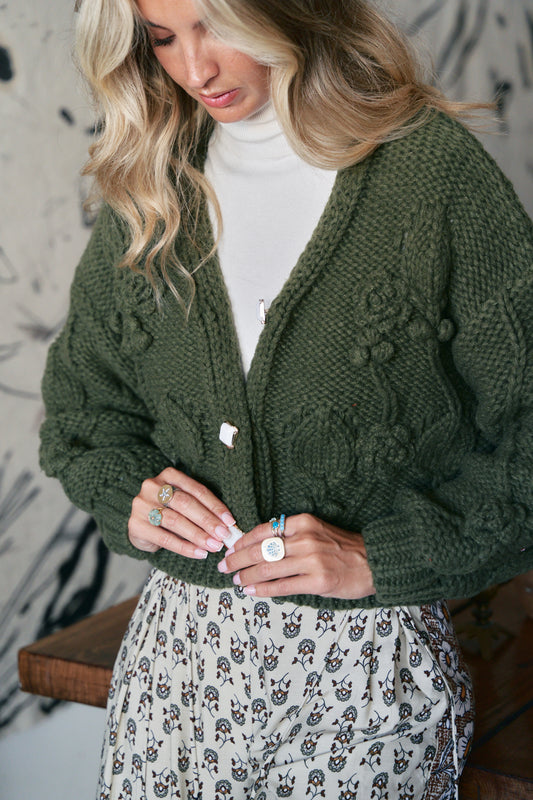 Green Cozy Knit