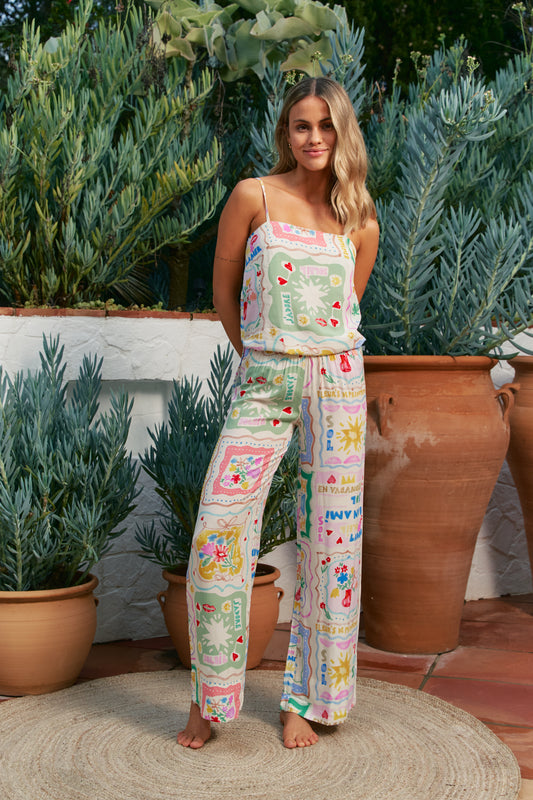 Sol Mon Ami Print Pants and Top Set