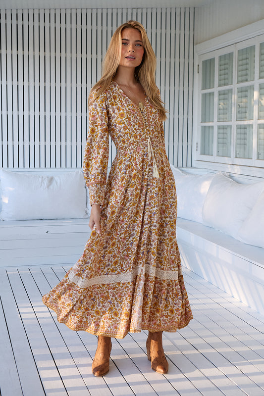 Solara Print Sabrina Maxi Dress