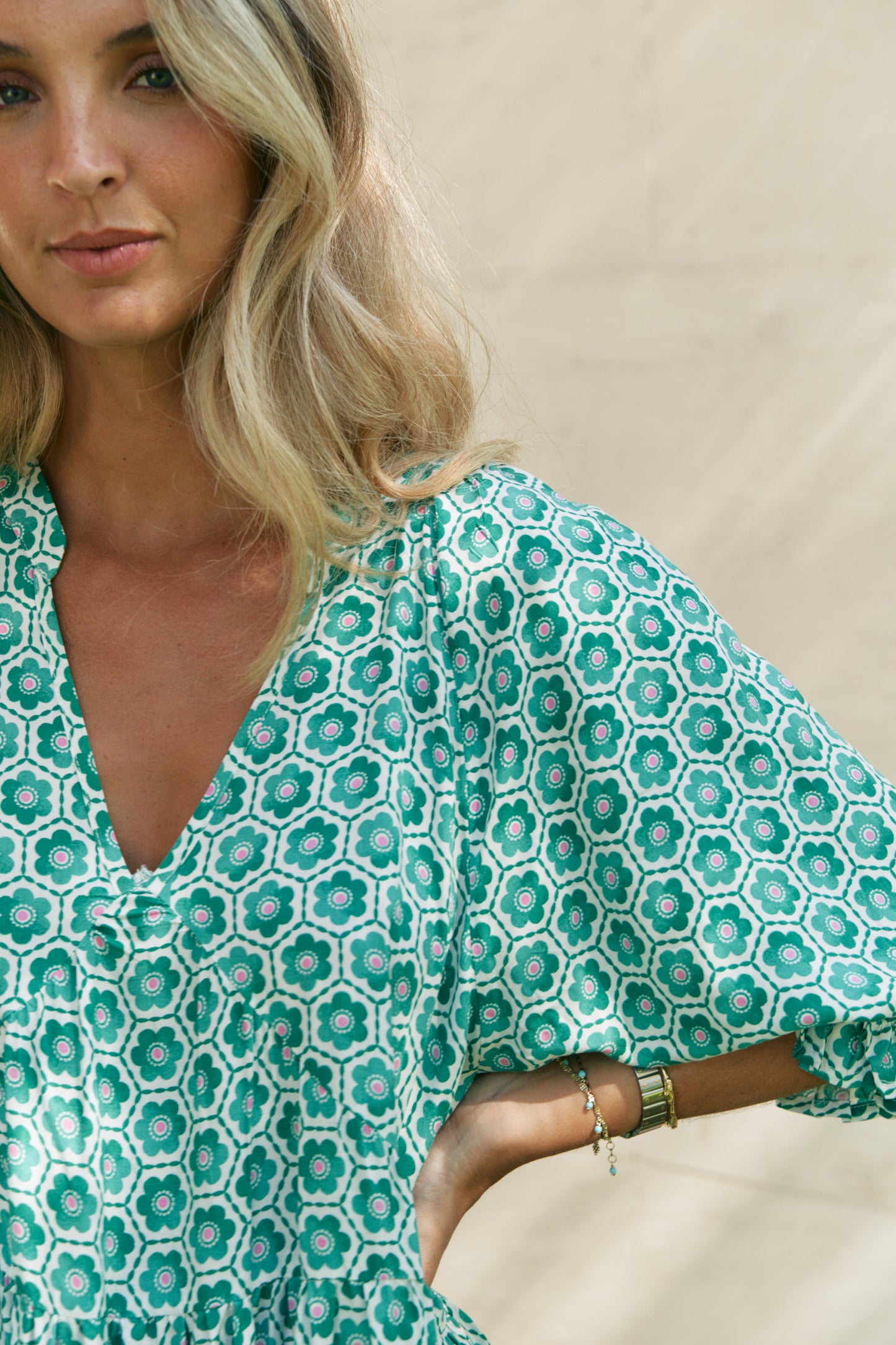 Watermelon Sugar Print Petal Mini Dress