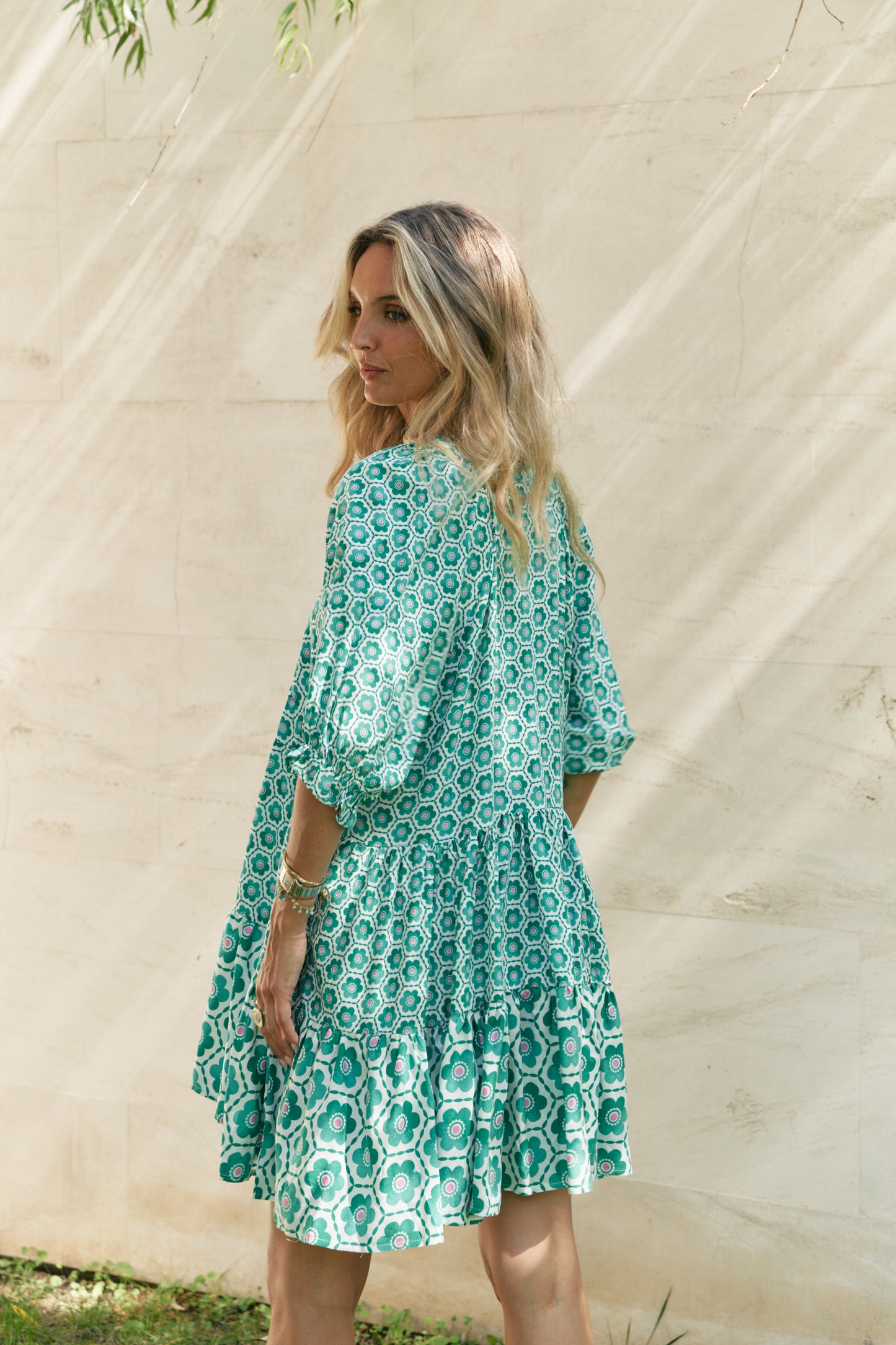 Watermelon Sugar Print Petal Mini Dress