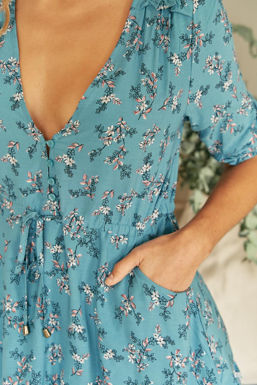 Ocean Eyes Print Anika Mini Dress