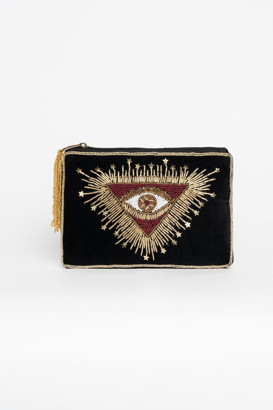 Clutch Stelar Velvet Negro Ojo
