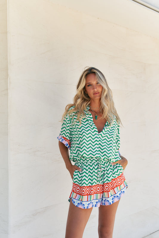 Ziggy Za Print Shorts Set