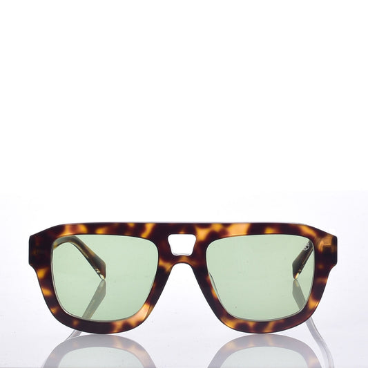 Morfi- Midnight Tortoise with Green Lenses