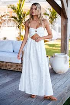 Zayla Maxi White Wild Flower Print