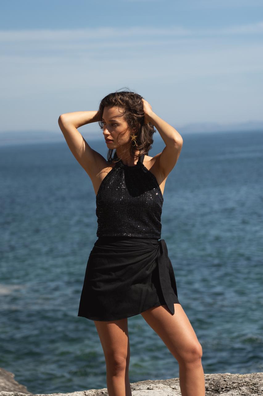 Catherine Short Skirt in Black