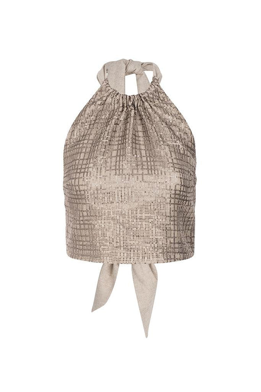 Maria Sequins Top Sand